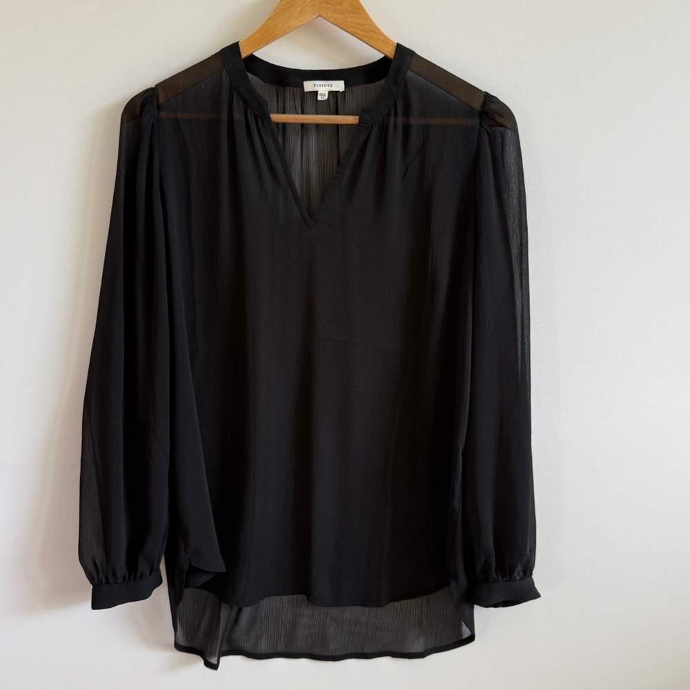 Pleione Sheer Peasant Top XS